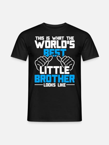 This Is What The Worlds Best Little Brother Looks - Männer T-Shirt - Schwarz