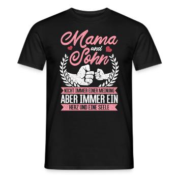 Vintage Mama und Sohn Geschenk Mutter - Männer T-Shirt - Schwarz - Vorne - AI Model Male 178 light (178cm)
