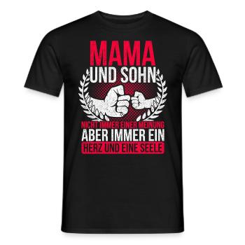 Vintage Mama und Sohn Geschenk Mutter - Männer T-Shirt - Schwarz - Vorne - AI Model Male 178 light (178cm)