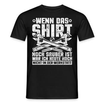 Vintage Wenn Das Shirt Noch Sauber Ist Werkstatt - Männer T-Shirt - Schwarz - Vorne - AI Model Male 178 light (178cm)