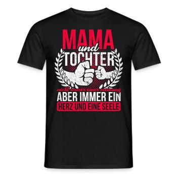 Vintage Mama Tochter Geschenk Mutter Geburtstag - Männer T-Shirt - Schwarz - Vorne - AI Model Male 178 light (178cm)