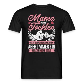 Vintage Mama Tochter Geschenk Mutter Geburtstag - Männer T-Shirt - Schwarz - Vorne - AI Model Male 178 light (178cm)