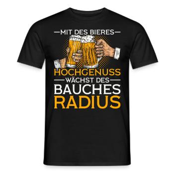 Bier Geschenk Biertrinker Bierliebhaber Lustig - Männer T-Shirt - Schwarz - Vorne - AI Model Male 178 light (178cm)