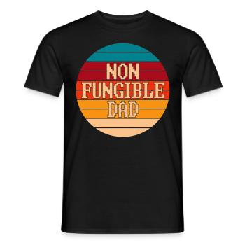 NFT Art Cypto Father Quote Non Fungible Dad - Men's T-Shirt - black - Front - AI Model Male 178 light (178cm)