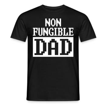 NFT Art Cypto Father Quote Non Fungible Dad - Men's T-Shirt - black - Front - AI Model Male 178 light (178cm)