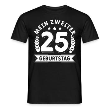 50 Mann Mein Zweiter 25. Geburtstag 50. Geburtstag - Männer T-Shirt - Schwarz - Vorne - AI Model Male 178 light (178cm)