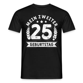 50 Mann Zweiter 25. Geburtstag 50. Geburtstag - Männer T-Shirt - Schwarz - Vorne - AI Model Male 178 light (178cm)
