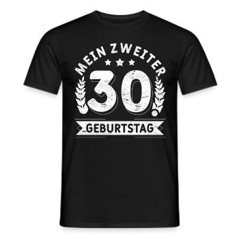 60 Mann Zweiter 30. Geburtstag 60. Geburtstag - Männer T-Shirt - Schwarz - Vorne - AI Model Male 178 light (178cm)