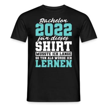 Studium Abschluss Bachelorabschluss Bachelor 2022 - Männer T-Shirt - Schwarz - Vorne - AI Model Male 178 light (178cm)