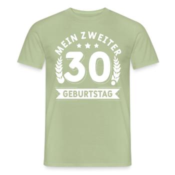60 Mann Zweiter 30. Geburtstag 60. Geburtstag - Männer T-Shirt - Sage - Vorne - AI Model Male 178 light (178cm)