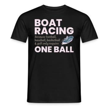 Boat Racing Powerboat Speedboat Offshore Race - Men's T-Shirt - black - Front - AI Model Male 178 light (178cm)