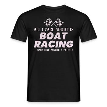 Boat Racing Powerboat Speedboat Offshore Race - Men's T-Shirt - black - Front - AI Model Male 178 light (178cm)