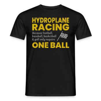 Hydroplane Boat Racing Powerboat Speedboat Race - Men's T-Shirt - black - Front - AI Model Male 178 light (178cm)