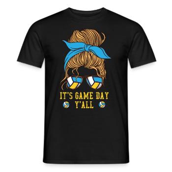 Volleyball Player Team Girl - Männer T-Shirt - Schwarz - Vorne - AI Model Male 178 light (178cm)