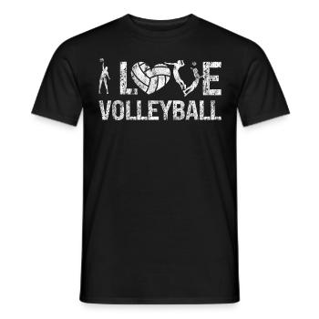 Volleyball Player Team Vintage I - Männer T-Shirt - Schwarz - Vorne - AI Model Male 178 light (178cm)