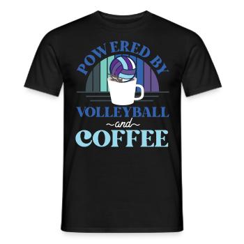 Café de l’équipe de volley-ball - T-shirt homme - noir - Devant - AI Model Male 178 light (178cm)