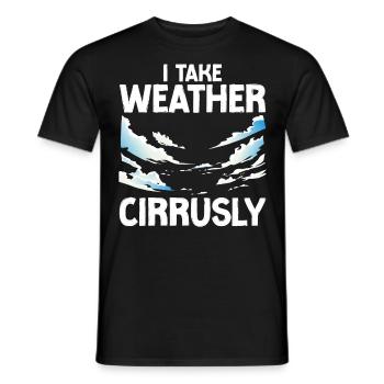 Météorologue Prévisions météorologiques - T-shirt homme - noir - Devant - AI Model Male 178 light (178cm)