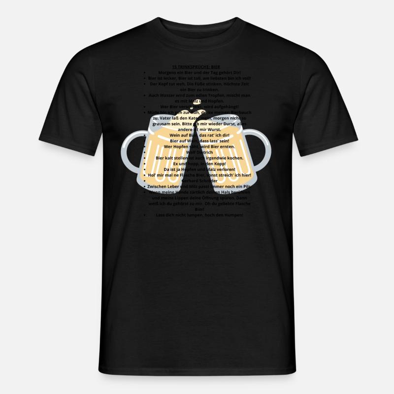 15 Trinksprüche - Männer T-Shirt - Schwarz