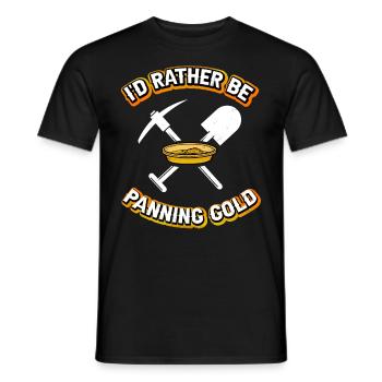 Je préfère faire de l’orpaillage pour les mineurs d’or - T-shirt homme - noir - Devant - AI Model Male 178 light (178cm)