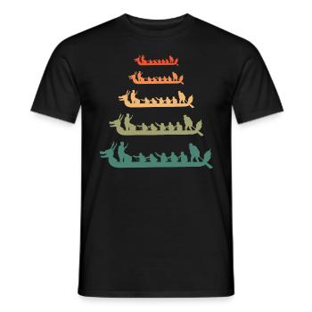 Dragon Boat Racing Crew Paddlers Water Sport - Men's T-Shirt - black - Front - AI Model Male 178 light (178cm)