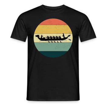 Dragon Boat Racing Crew Paddlers Water Sport - Men's T-Shirt - black - Front - AI Model Male 178 light (178cm)