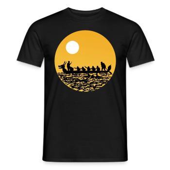 Dragon Boat Racing Crew Paddlers Water Sport - Men's T-Shirt - black - Front - AI Model Male 178 light (178cm)