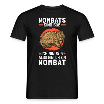 Wombats sind süß Beuteltier Wombat - Männer T-Shirt - Schwarz - Vorne - AI Model Male 178 light (178cm)
