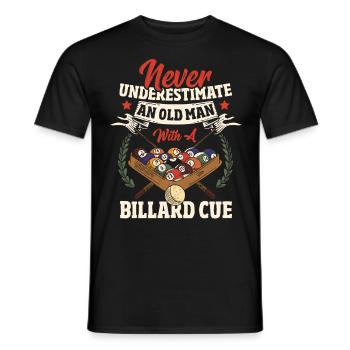 Billard Spieler Billardkugel Acht Billardclub Bill - Männer T-Shirt - Schwarz - Vorne - AI Model Male 178 light (178cm)