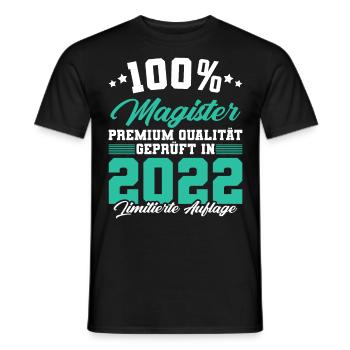 Magister 2022 Spruch Magisterabschluss - Männer T-Shirt - Schwarz - Vorne - AI Model Male 178 light (178cm)