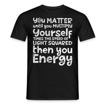 Vintage You Matter Until You Multiply - Männer T-Shirt - Schwarz - Vorne - AI Model Male 178 light (178cm)