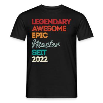 Master 2022 Abschluss Geschenk Studium Absolvent - Männer T-Shirt - Schwarz - Vorne - AI Model Male 178 light (178cm)