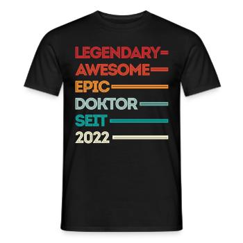 Doktor 2022 Doktorand Promotion Dissertation - Männer T-Shirt - Schwarz - Vorne - AI Model Male 178 light (178cm)
