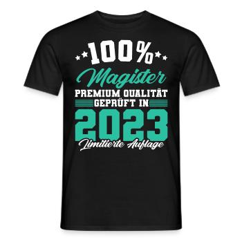 Magister 2023 Spruch Magisterabschluss - Männer T-Shirt - Schwarz - Vorne - AI Model Male 178 light (178cm)