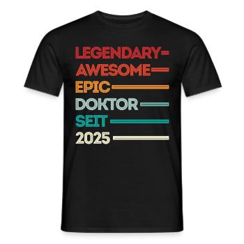 Doktor 2025 Doktorand Promotion Dissertation - Männer T-Shirt - Schwarz - Vorne - AI Model Male 178 light (178cm)