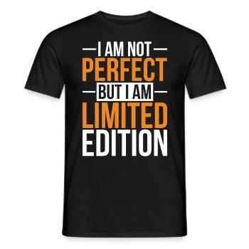 I Am Not Perfect But I Am Limited Edition - Men's T-Shirt - black - Front - AI Model Male 178 light (178cm)