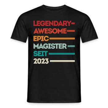 Magister 2023 Spruch Magisterabschluss - Männer T-Shirt - Schwarz - Vorne - AI Model Male 178 light (178cm)