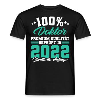 Doktor 2022 Doktorand Promotion Dissertation - Männer T-Shirt - Schwarz - Vorne - AI Model Male 178 light (178cm)