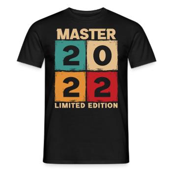 Master 2022 Abschluss Geschenk Studium Absolvent - Männer T-Shirt - Schwarz - Vorne - AI Model Male 178 light (178cm)