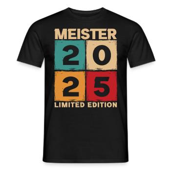 Meister 2025 Mechaniker Meistertitel Geschenk - Männer T-Shirt - Schwarz - Vorne - AI Model Male 178 light (178cm)