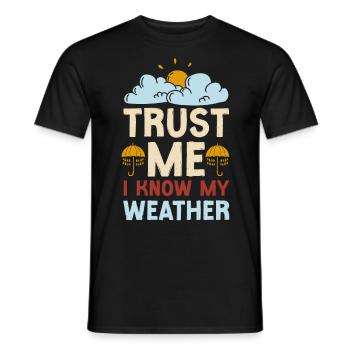 Météorologue Prévisions météorologiques - T-shirt homme - noir - Devant - AI Model Male 178 light (178cm)