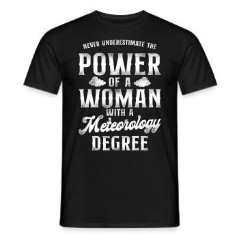 Météorologue Prévisions météorologiques - T-shirt homme - noir - Devant - AI Model Male 178 light (178cm)