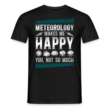 Météorologue Prévisions météorologiques - T-shirt homme - noir - Devant - AI Model Male 178 light (178cm)