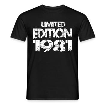 Édition limitée 1981 - T-shirt homme - noir - Devant - AI Model Male 178 light (178cm)