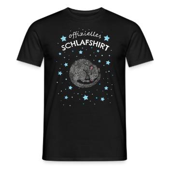 Offizielles Schlafshirt Ratte Rattenbesitzer - Männer T-Shirt - Schwarz - Vorne - AI Model Male 178 light (178cm)