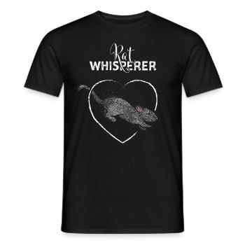 Rat Whisperer Rat Owner Rat Lover - Men's T-Shirt - black - Front - AI Model Male 178 light (178cm)