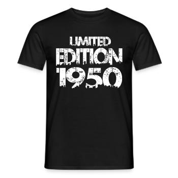 Édition limitée 1950 - T-shirt homme - noir - Devant - AI Model Male 178 light (178cm)