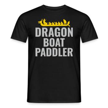 Dragon Boat Racing Crew Paddlers Water Sport - Men's T-Shirt - black - Front - AI Model Male 178 light (178cm)