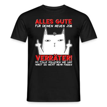Jobwechsel Neuer Job Abschied Abschiedsgeschenk - Männer T-Shirt - Schwarz - Vorne - AI Model Male 178 light (178cm)