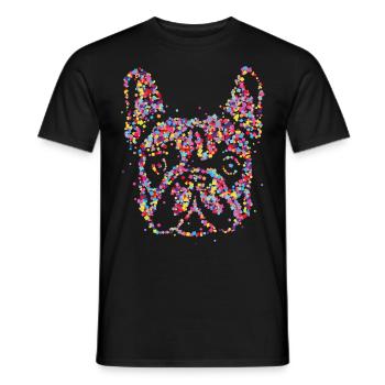 Français Bulldog Frechie Chien Maman - T-shirt homme - noir - Devant - AI Model Male 178 light (178cm)