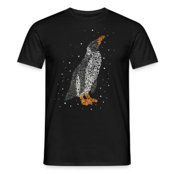 Pinguin Kaiserpinguin Seevogel Zootiere Pinguine - Männer T-Shirt - Schwarz - Vorne - AI Model Male 178 light (178cm)